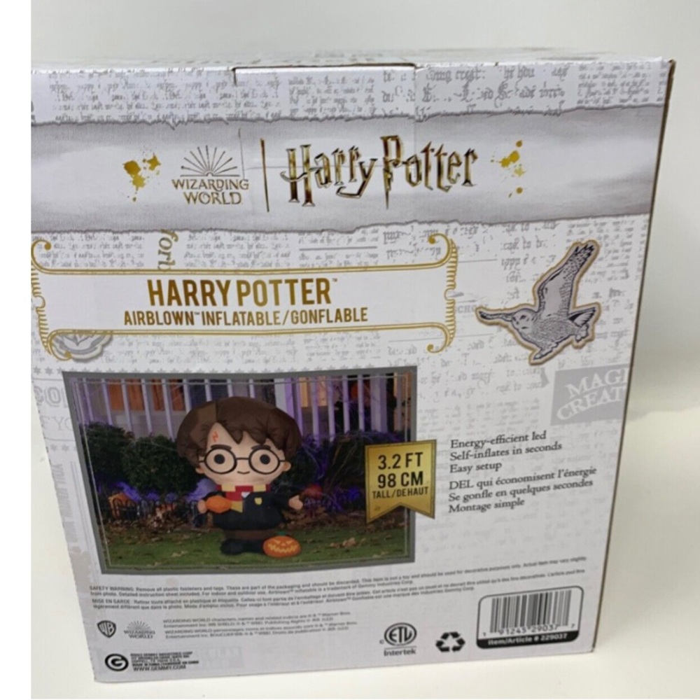 Harry Pottery Inflatable Halloween Lawn Ornament 3.2 ft - made by Gemmy New - Picture 4 of 6